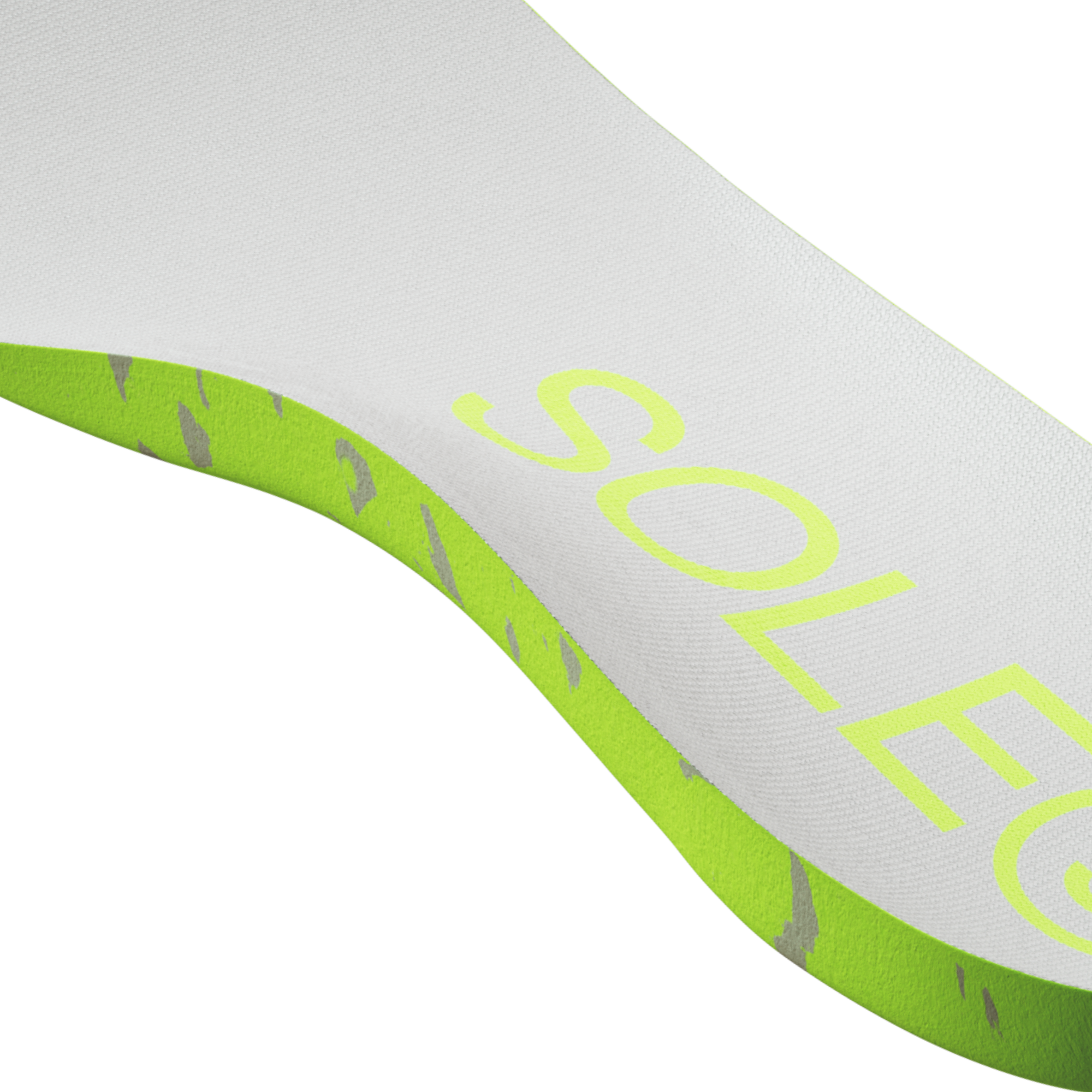Close up of SOLE5 Orthotic Insole. Highlighting the side profile and arch support