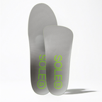 SOLE5 Orthotic Insole bundle displaying the front of the full length and half length orthotic insoles, highlighting the SOLE5 logo on the front of both.