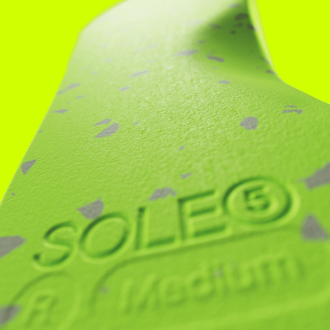 Close up image of SOLE5's unique EVA material