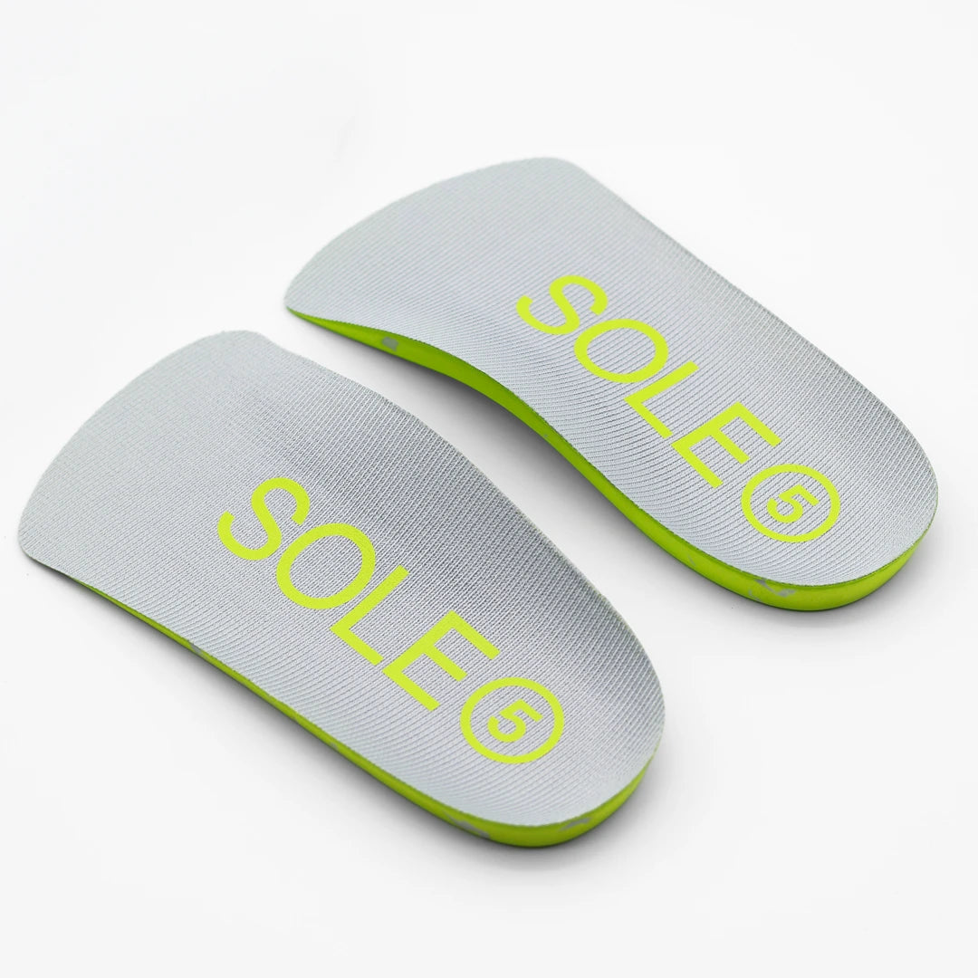 Top/side view of SOLE5 Half Length Orthotic Insoles. 