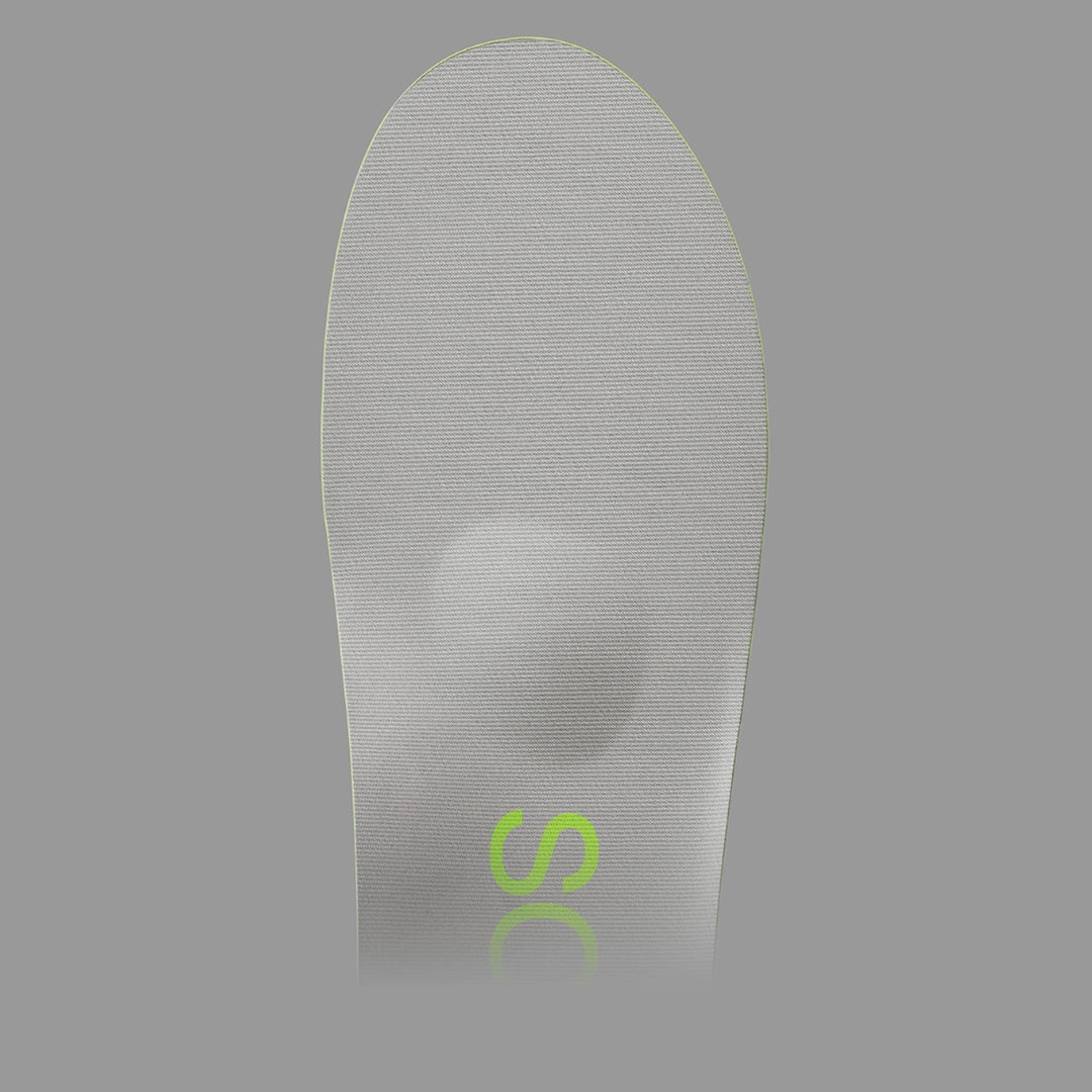 Close up image of SOLE5's custom designed metatarsal dome on a grey background