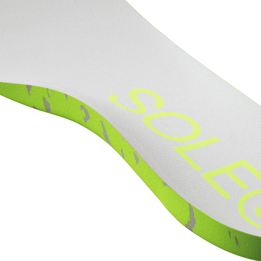 Close up of SOLE5 Orthotic Insole. Highlighting the side profile and arch support